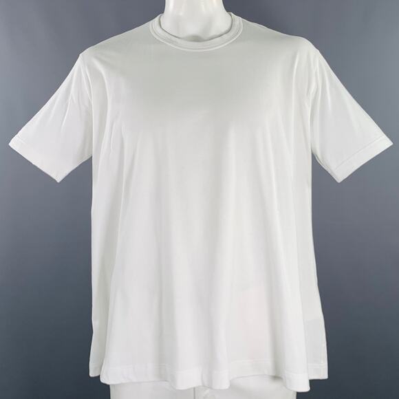 COMME des GARCONS SHIRT Size L White Cotton Oversized T-shirt - Picture 1 of 7